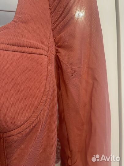 Коктейльное корсетное платье коралловое