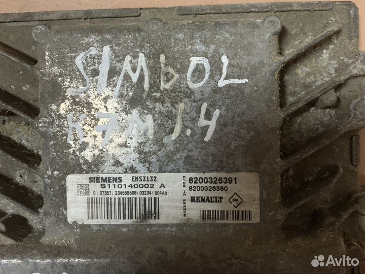 Блок управления двс Renault (1.4 - K7J / 1.6 K7M)