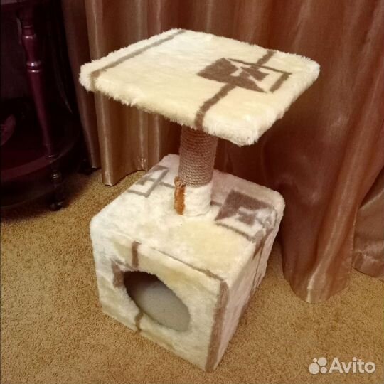 Когтеточка домик для кошки бу