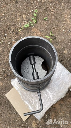 Стартовый дымоход 115-136 с ревизией и шибером