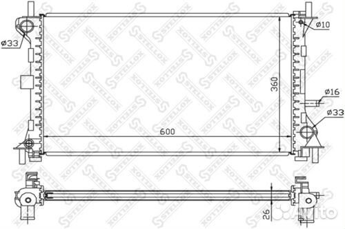 Радиатор системы охлаждения Ford Focus 1.6-2.0 16V