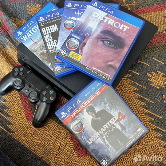 Sony PS4 slim 1tb + 9 игр