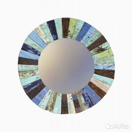 Зеркало круглое массив тик диаметр 78 Бали Индонез