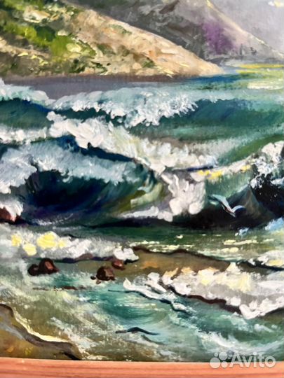 Картина маслом на холсте морской пейзаж