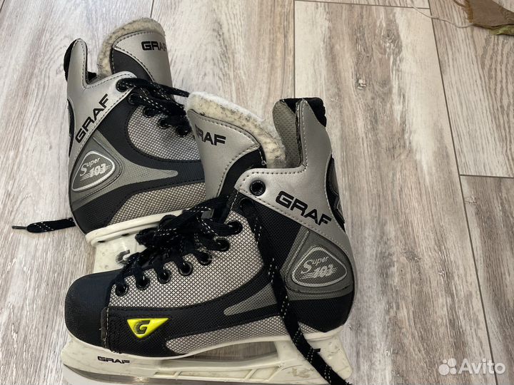 Коньки хоккейные graf 37 размер
