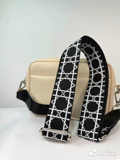 Ремень для сумки текстильный черный