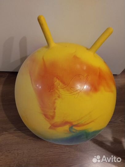 Мяч для детской гимнастики с рожками Фитбол