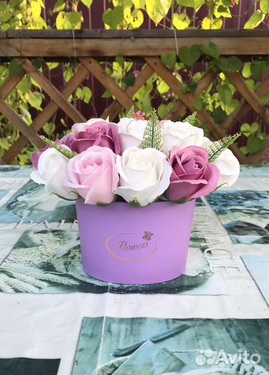 Букет из мыльных роз 17 шт