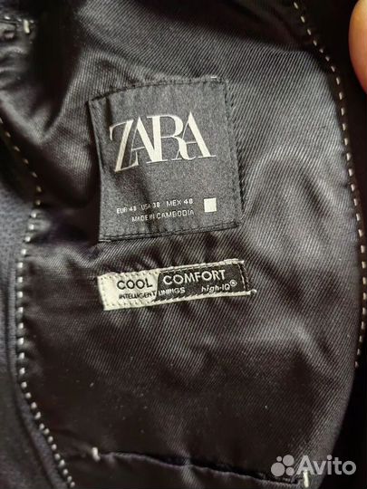 Мужской пиджак zara, размер 48м