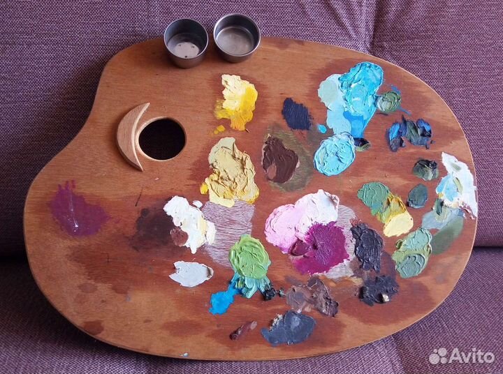 Палитра-Малевичъ деревянная, (41/30)