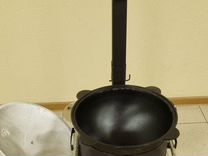 Казан и печь с дымоходом 8л