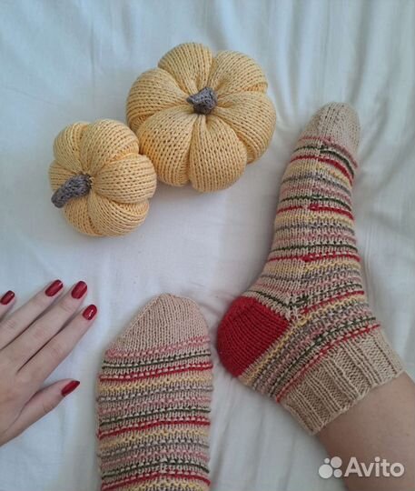 Носки вязаные ручной работы (шерсть)