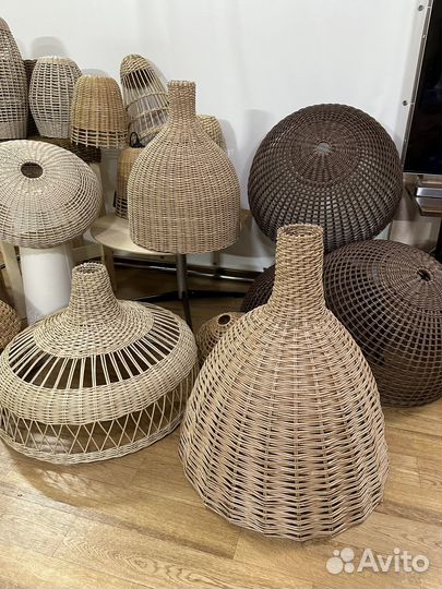 Светильники плетеные