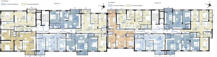 2-к. квартира, 64,5 м², 7/9 эт.