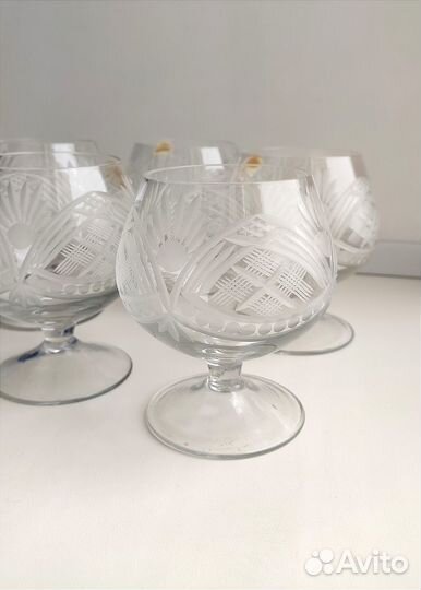 Хрустальные фужеры бокалы стопки хрусталь