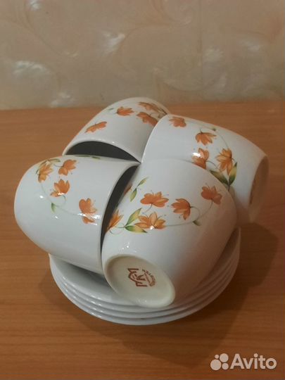 Чайный фарфоровый сервиз Коростенский