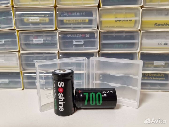 Аккумулятор Soshine 16340 ICR CR123A 800mah 3.7v