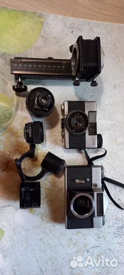 Пленочные фотоаппараты и 2 обьектива