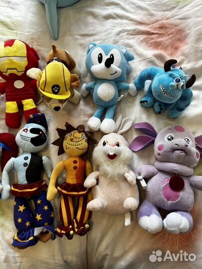 Игрушки герои кеша лунтик крепыш соник