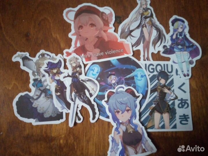 Genshin impact наклейки