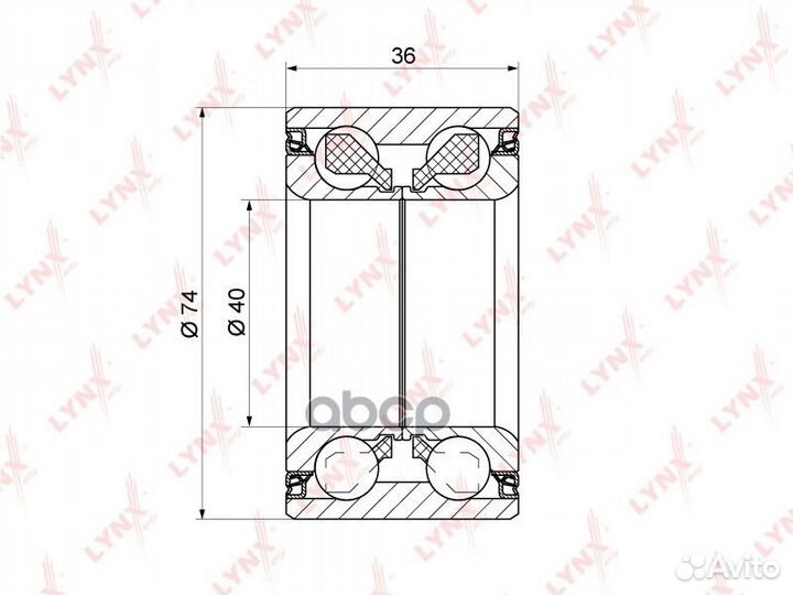Комплект подшипника ступицы колеса перед WB