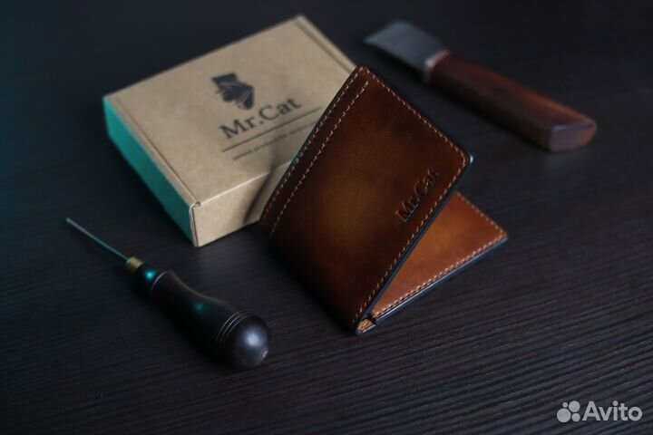 Мужской кошелек, кожаный, портмоне, подарок