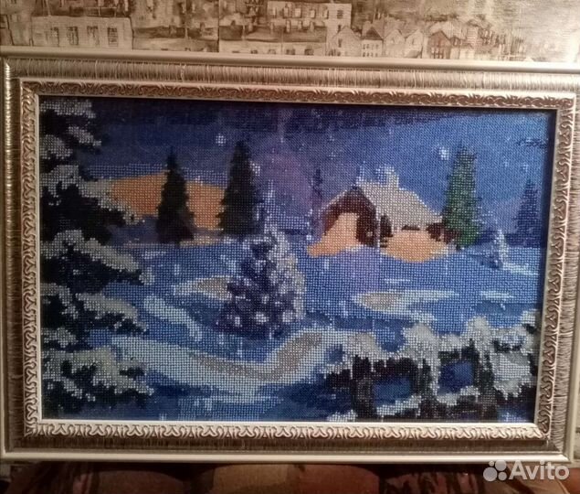 Картина гобелен и бисером