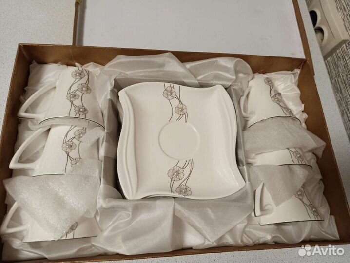 Чашка с блюдцем чайный фарфор