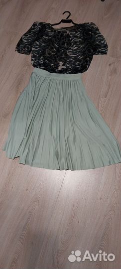 Юбка плиссе миди