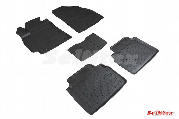 Резиновые коврики в салон для Hyundai Elantra 2020