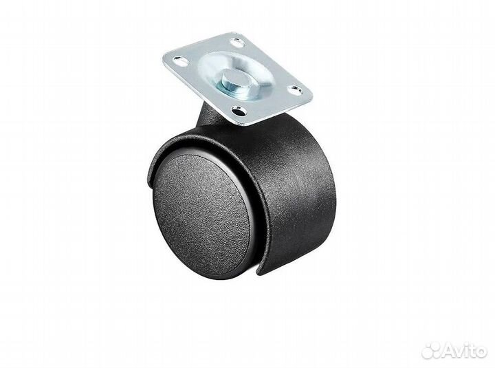 Мебельное колесо, черное, D50 мм