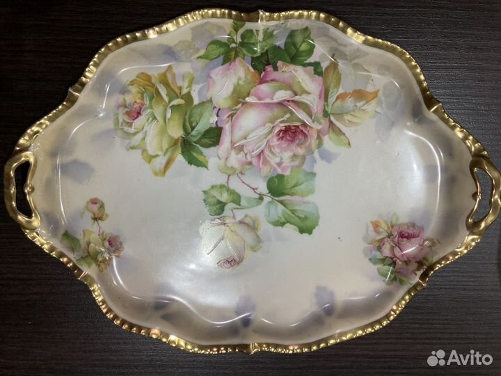 Антикварный поднос -визитница