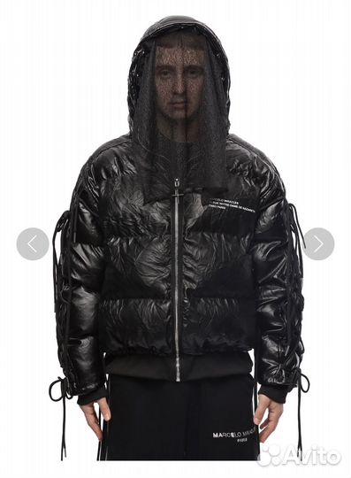 Leather puffer jacket пуховик marcelo miracles