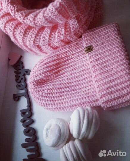 Шапка и шарф хомут