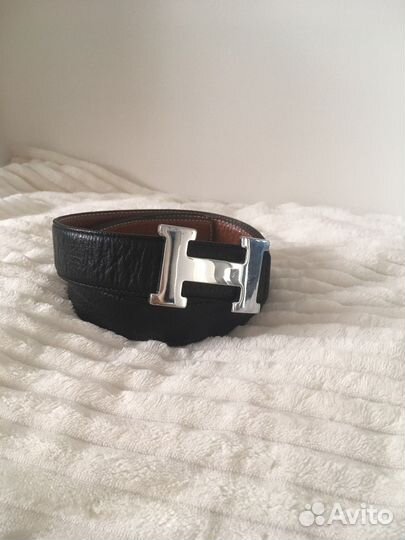Ремень кожаный нат двухстронний новый