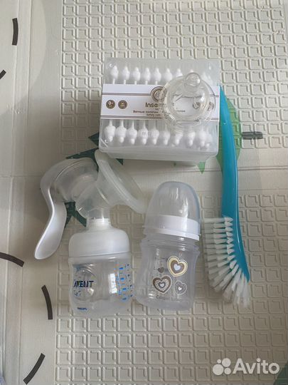 Молокоотсос avent и принадлежности для малыша