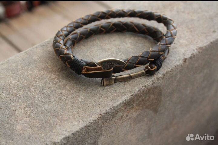 Кожаный браслет « Секира Перуна »