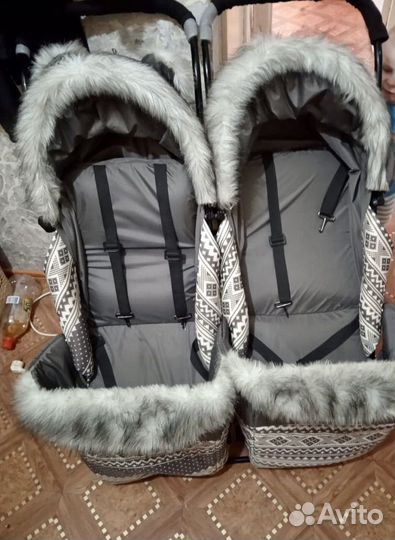 Санки коляска для двойни