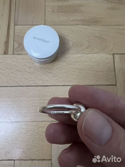 Кольцо розовая капля Pandora