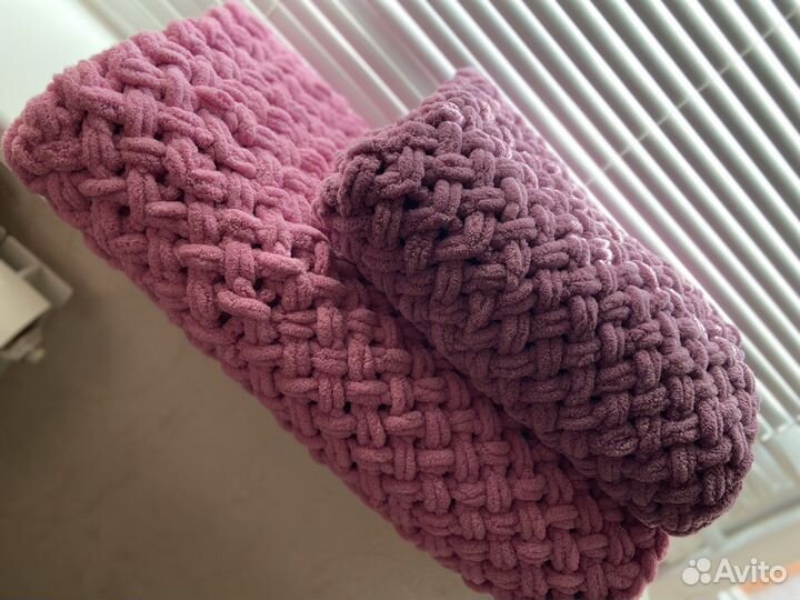 Плед детский из Alize Puffy и Alize Puffy Fine