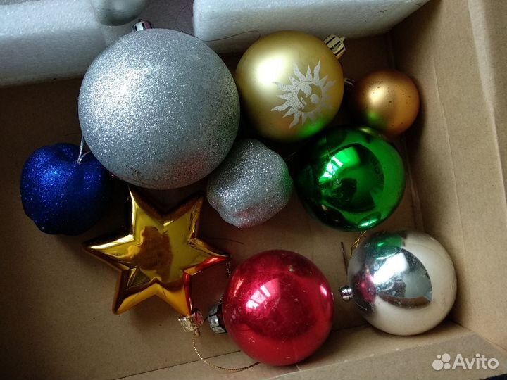 Елочные игрушки новогодние шары гирлянда мишура