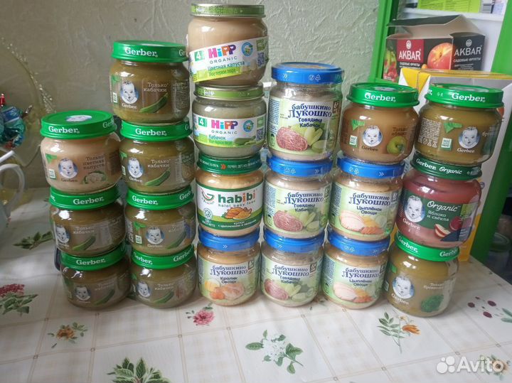 Сок фруктовые и мясные пюре каша смесь