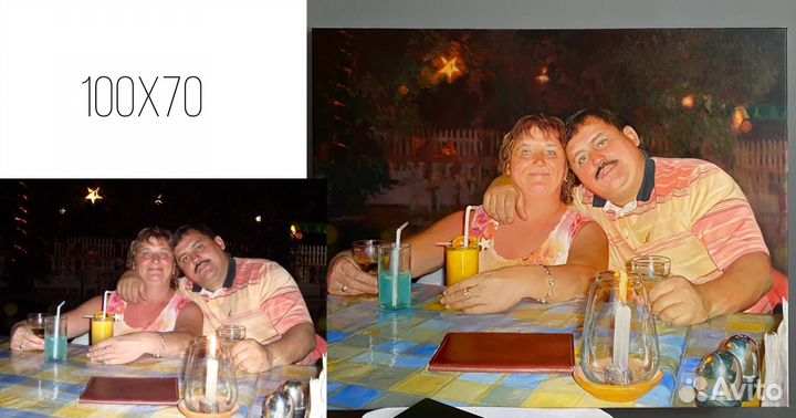 Портрет по фото на заказ маслом на холсте