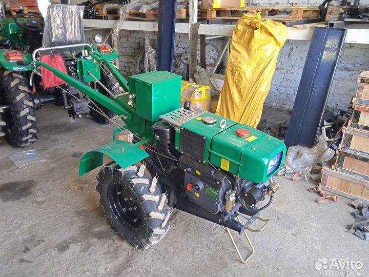 Мотоблок 15 л.с. с почвофрезой и сиденьем