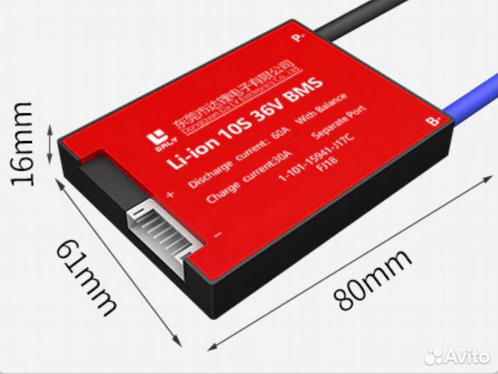 Плата контроля ET 10SBLi-60A8060C BMS Li-ion 10S