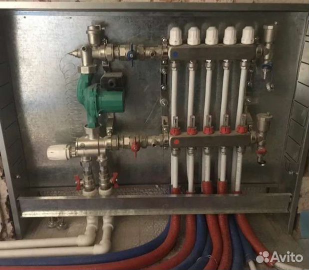 Монтаж водяного тёплого пола сборка котельной