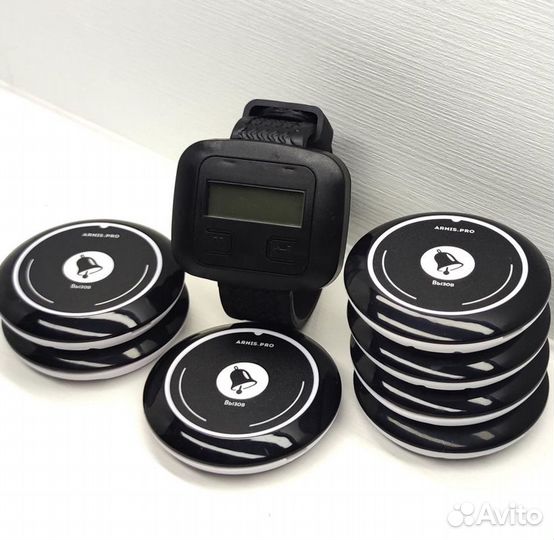 Кнопка вызова официанта модель Смайл с часами