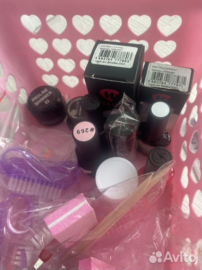 Все для маникюра пакетом базы, топы, расходники