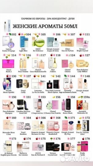 Чешские духи в наличии