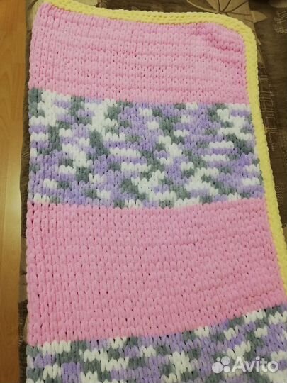 Плюшевый плед ручной работы